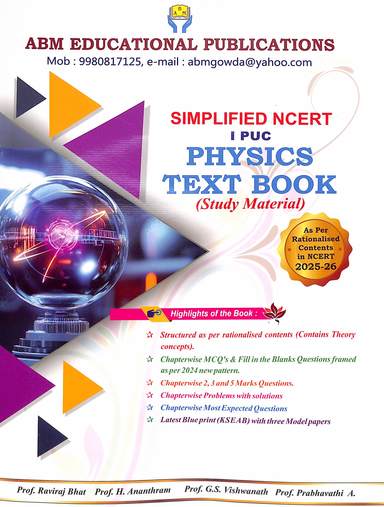 Simplified Ncert 1 Puc Physics Text Book