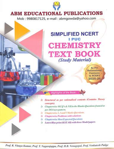 Simplified Ncert 1 Puc Chemistry Text Book