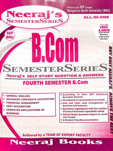 Buy Bcom 4th Sem Semester Series Gen Eng/Adv Cor/Fin Man/Cost Acc ...