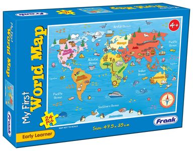 Frank My First World Map 24Pcs Puzzle 10148