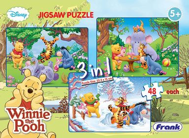 Frank Disney Winnie The Pooh 3 In 1 Puzzles 11307