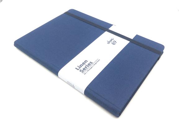 Single Ruled  A5 Size Blue - Linen Series 192 Pages Note Book