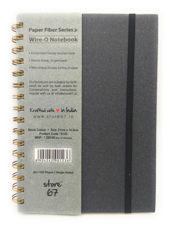 Black Color Paper Fibre Series Wire O Note Book