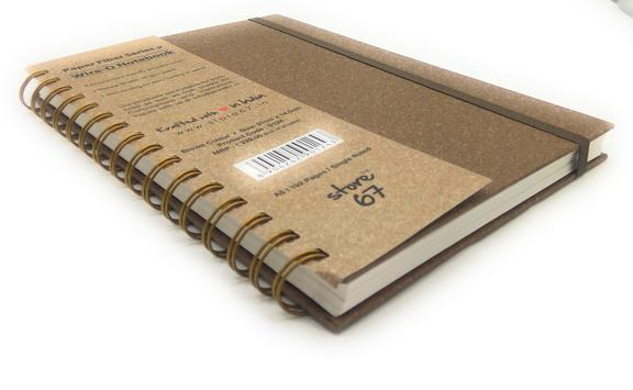 Brown Color Paper Fibre Series Wire O Note Book