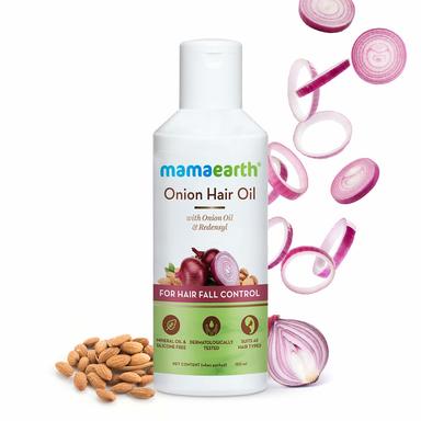 Buy Mamaearth Onion Hair Oil For Hair Regrowth and Hair Fall Control With  Redensyl, 150ml book : Mamaearth , 6087771883, 8906087771883 -   India
