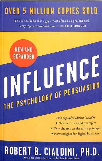 Influence : The Psychology Of Persuasion