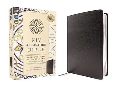 Niv Application Bible, European Bonded Leather, Black, Red Letter, Comfort Print