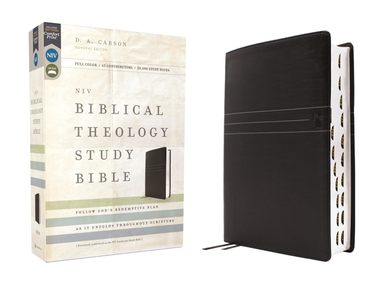 Niv, Biblical Theology Study Bible (Trace the Themes of Scripture), Leathersoft, Black, Thumb Indexed, Comfort Print: Follow Gods Redemptive Plan as It Unfolds Throughout Scripture