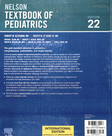 Buy Nelson Textbook Of Pediatrics International Edition : 2 Vol