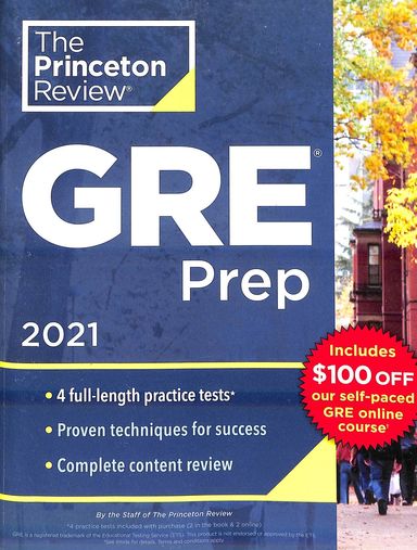 Princeton Review Gre Prep With 4 Practice Tests 2021 Edition