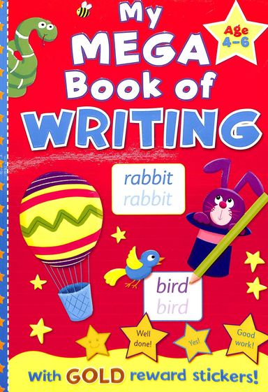 My Mega Book Of Writing With Gold Reward Stickers : Red