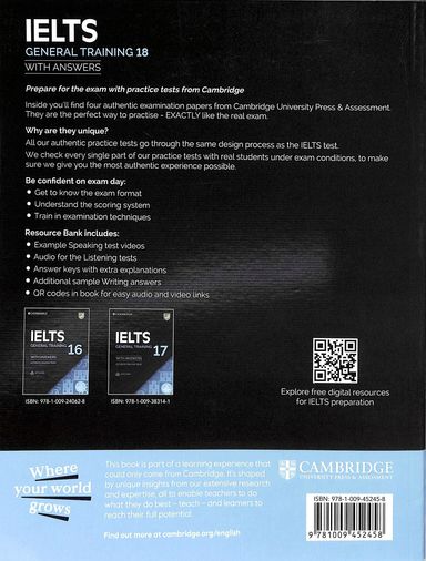 Buy Ielts General Training 18 With Answers Authentic Practice