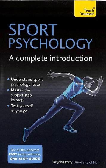 Sport Psychology : A Complete Introduction Teach Yourself