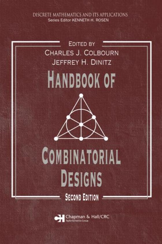 Handbook Of Combinatorial Designs
