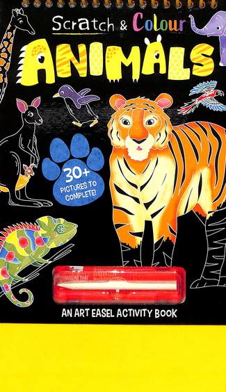 Scratch & Colour Animals : An Art Easel Activity Book