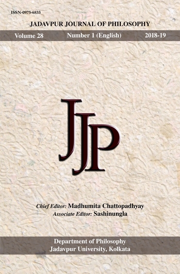 Jadavpur Journal of Philosophy: Vol-28: Num-1
