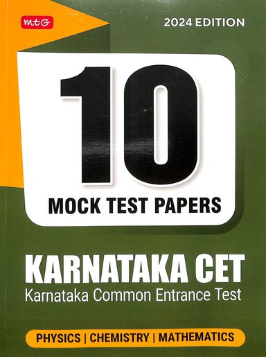 10 Mock Test Papers Karnataka Cet: Physics Chemistry Mathematics
