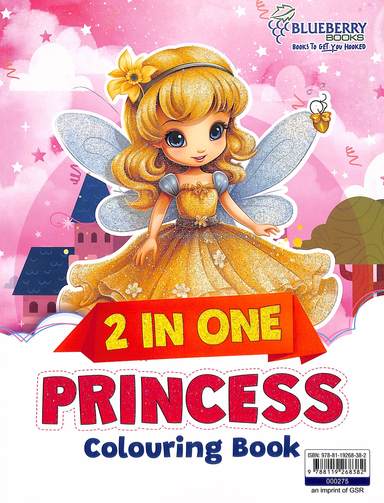 2 In One Princess & Unicorn Colouring Book