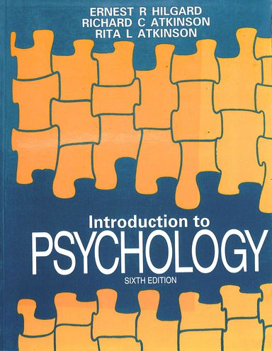 Buy Introduction To Psychology book : Ernest R Hilgard,Richard C