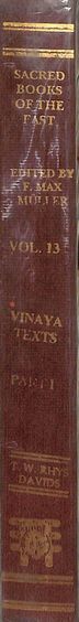 Sacred Books Of The East Vol 13 Part 1 : Vinaya Texts