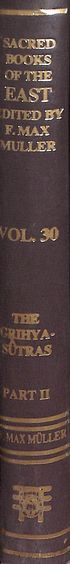 Sacred Books Of The East Vol 30 Part 2 : The Grihya Sutras