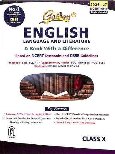 Golden English Language & Literature  Class 10 : Ncert &  Cbse