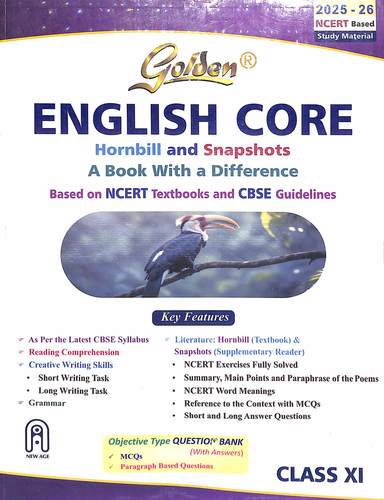 Golden English Core Hornbill & Snapshots Class :11 A Book With A Difference