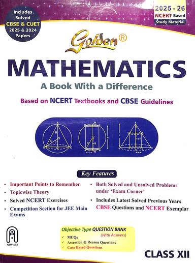 Golden Mathematics Class :12 A Book With A Difference Ncert Textbook & Cbse Guidelines
