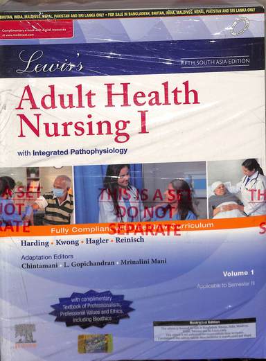 Lewiss Adult Health Nursing 1 & 2 With Integrated Pathophysiology & Geriatrice Set Of 2 Vol