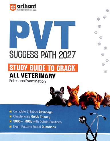 Pvt Success Path 2027 Study Guide To Crack All Veterinary Entrance Examination : Code D201