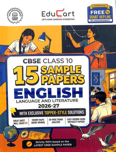 Educart English Language & Literature Cbse Class 10 Cbse 15  Sample Papers 2026-27