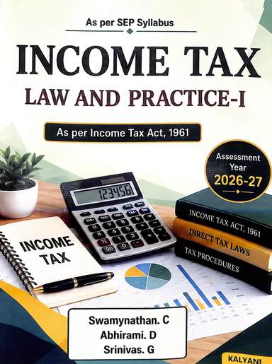 Income Tax Law & Practice -1  For B Com 5th & Bba 5th Sem Assessment Year 2026-27 Sep Syllabus : Bcu