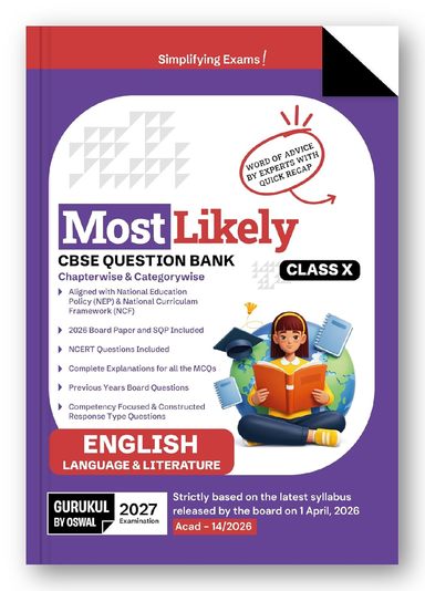 English Language & Literature Class 10 Most Likely Cbse Question Bank  For 2027 Exa