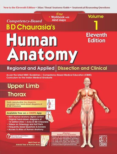 Bd Chaurasias Human Anatomy Vol 1 : Upper Limb Thorax