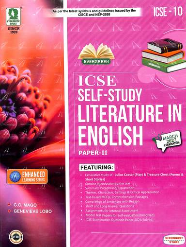 Icse Self Study Literature In English Paper 2 Class 10 For March 2027 Examiantion