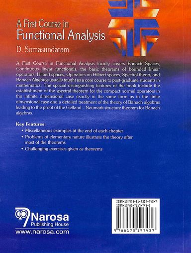 Buy A First Course In Functional Analysis book : Somasundaram D