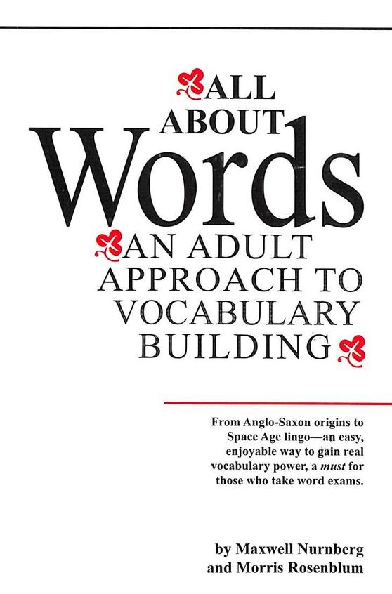 All About Words An Adult Approach To Vocabulary Building