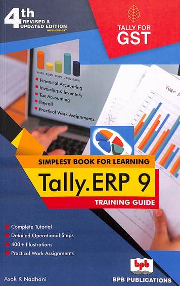 Simplest Book For Learning Tally Erp 9 Training Guide Tally For Gst