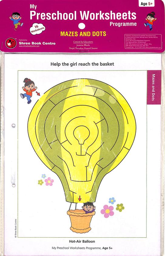 My Preschool Worksheets Mazes & Dots Age 5+