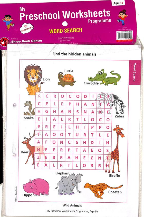Buy My Preschool Worksheets Word Search Age 5+ book : Na , 8184991827 ...