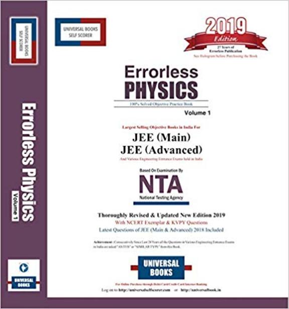 Errorless Physics Jee Main Jee Advanced Nta 2019 Set Of 2 Vols