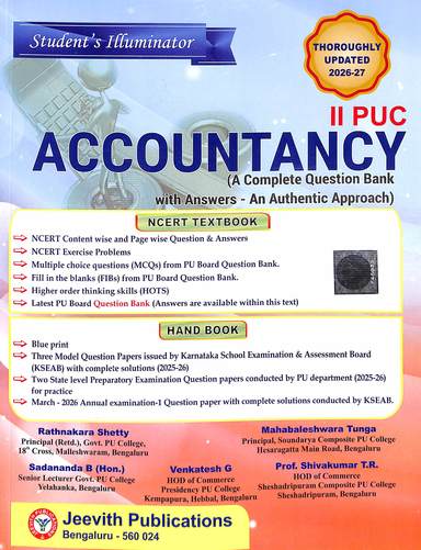 Accountancy 2nd Puc : Students Illuminator A Complete Question Bank With Answers 2026-27