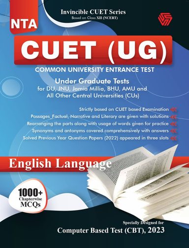 Invincible NTA CUET (UG) : English Language 2022 Previous Year Question Papers for 2023 Entrance Examination