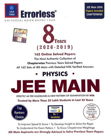 Ubd1960 Jee Main & Advanced 8-Years 2026-2019 Physics Chapterwise Online Solved Papers For Jee 2027