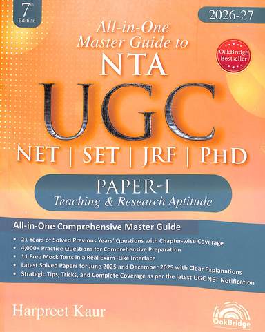 Master Nat Ugc Net Set Jrf Phd Paper 1 : Teaching & Research Aptitude 2026-27
