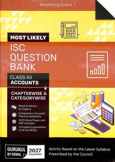 Accounts  Class 12  Most Likely Isc Question Bank Chapterwise & Categorywise For 2027 Examination