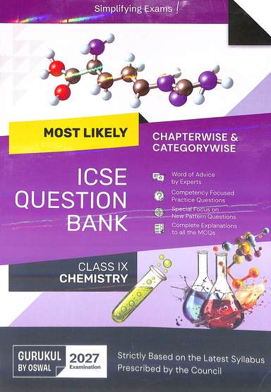 Chemistry  Class 9 Most Likely Icse Question Bank Chapterwise & Categorywise