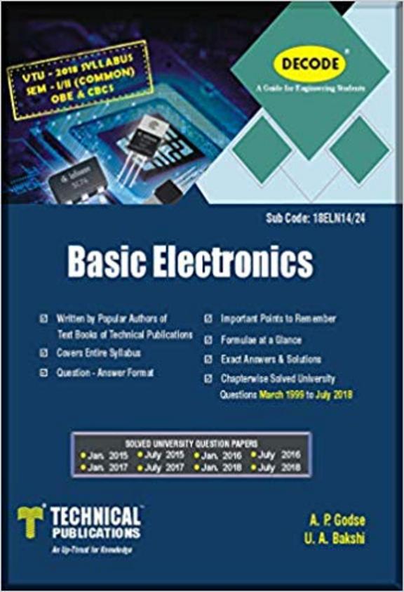 Buy Basic Electronics For 1 & 2 Sem Solved University Question Papers ...