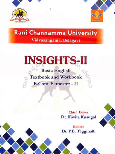 Insights 2 Basic English Textbook & Workbook For Bcom 2 Sem : Rcu