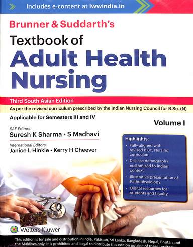 Brunner & Suddarth "S Textbook Of Adult Health Nursing Set Of 2 Vols